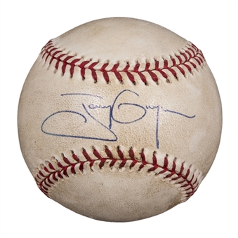 1998 Tony Gwynn Game Used and Signed/Inscribed ONL Coleman Baseball for Career Hit #2860 on 06/21/98 (MEARS & JSA)